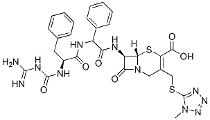 (7R)-3-[(1-メチル-1H-テトラゾール-5-イルチオ)メチル]-7-[[[[N-[(グアニジノ)カルボニル]-L-フェニルアラニル]アミノ]フェニルアセチル]アミノ]セファム-3-エン-4-カルボン酸