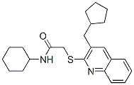 아세트아미드, N-사이클로헥실-2-[[3-(사이클로펜틸메틸)-2-퀴놀리닐]티오]-(9CI)
