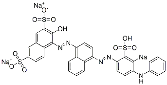 3-ヒドロキシ-4-[[4-[(4-フェニルアミノ-3-ソジオスルホフェニル)アゾ]-1-ナフチル]アゾ]ナフタレン-2,7-ジスルホン酸二ナトリウム