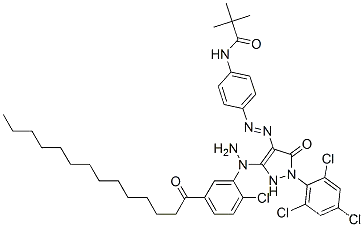 3-[2-クロロ-5-(テトラデカノイルアミノ)アニリノ]-4-[4-(2,2-ジメチルプロピオニルアミノ)フェニルアゾ]-1-(2,4,6-トリクロロフェニル)-2-ピラゾリン-5-オン