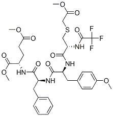 N-[N-[N-[S-(2-메톡시-2-옥소에틸)-N-(트리플루오로아세틸)-L-시스테이닐]-O-메틸-L-티로실]-L-페닐알라닐]-L-글루탐산 디메틸 에스테르