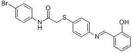 N-(4-브로모페닐)-2-[(4-([(E)-(2-히드록시페닐)메틸리덴]아미노)페닐)술파닐]아세트아미드