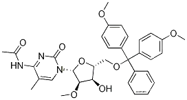 시티딘, N-아세틸-5'-O-[비스(4-메톡시페닐)페닐메틸]-2'-O-메틸-5-메틸-