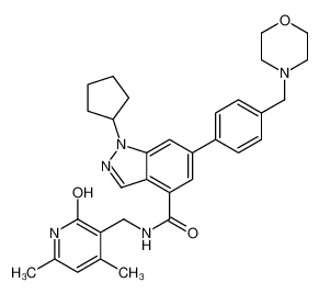 EPZ005687;1H-Indazole-4-carboxamide,1-cyclopentyl-N-[(1,2-dihydro-4,6-dimethyl-2-oxo-3-pyridinyl)methyl]-6-[4-(4-morpholinylmethyl)phenyl]-