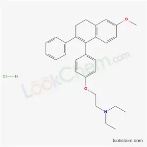N,N-diethyl-2-[4-(6-methoxy-2-phenyl-3,4-dihydronaphthalen-1-yl)phenoxy]ethanamine hydrochloride (1:1)