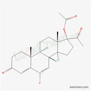 Molecular Structure of 2162-49-4 (6-fluoro-3,20-dioxopregna-4,6-dien-17-yl acetate)