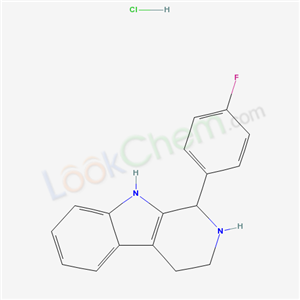 1H-Pyrido[3,4-b]indole, 2,3,4,9-tetrahydro-1-(4-fluorophenyl)-, monohydrochloride