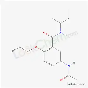 Molecular Structure of 6382-51-0 (5-(Acetylamino)-2-(allyloxy)-N-sec-butylbenzamide)