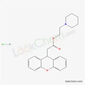 2-(piperidin-1-yl)ethyl 9H-xanthen-9-ylacetate hydrochloride (1:1)