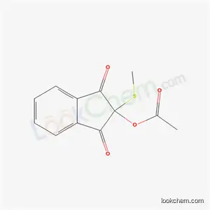 2-(Acetyloxy)-2-(methylthio)-1H-indene-1,3(2H)-dione