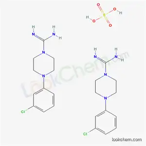 Molecular Structure of 17321-56-1 (4-(3-chlorophenyl)piperazine-1-carboximidamide sulfate (2:1))