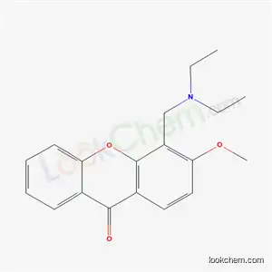 Molecular Structure of 17854-58-9 (4-(Diethylamino)methyl-3-methoxy-9H-xanthen-9-one)