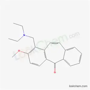 Molecular Structure of 42981-83-9 (1-(Diethylamino)methyl-2-methoxy-5H-dibenzo[a,d]cyclohepten-5-one)