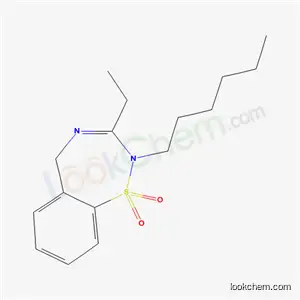 1,2,4-Benzothiadiazepine, 2,5-dihydro-3-ethyl-2-hexyl-, 1,1-dioxide