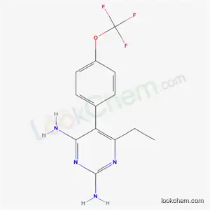 Molecular Structure of 49561-95-7 (6-Ethyl-5-[4-(trifluoromethoxy)phenyl]-2,4-pyrimidinediamine)
