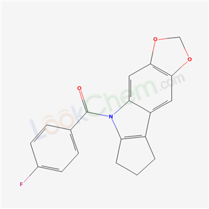 5,6,7,8-Tetrahydro-5-(p-fluorobenzoyl)cyclopenta[b]-1,3-dioxolo[4,5-f]indole