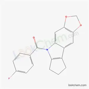 5,6,7,8-Tetrahydro-5-(p-fluorobenzoyl)cyclopenta[b]-1,3-dioxolo[4,5-f]indole