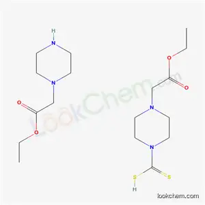 4-(2-ethoxy-2-oxoethyl)piperazine-1-carbodithioic acid - ethyl piperazin-1-ylacetate (1:1)