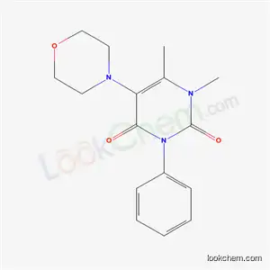 Molecular Structure of 32150-74-6 (1,6-Dimethyl-5-morpholino-3-phenylpyrimidine-2,4(1H,3H)-dione)