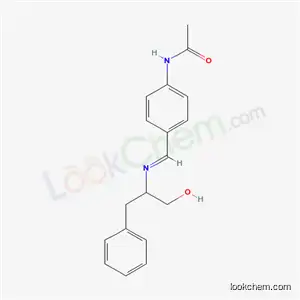 Molecular Structure of 19064-59-6 (N-(4-{(E)-[(1-hydroxy-3-phenylpropan-2-yl)imino]methyl}phenyl)acetamide)