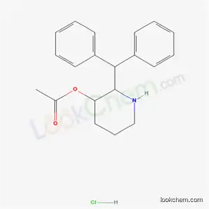 Molecular Structure of 20071-83-4 (3-Piperidinol, 2-(diphenylmethyl)-, acetate (ester), hydrochloride, (- )-)