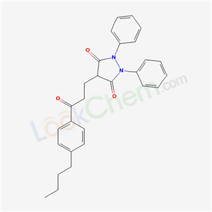 3,5-Pyrazolidinedione, 4-(2-(p-butylbenzoyl)ethyl)-1,2-diphenyl-