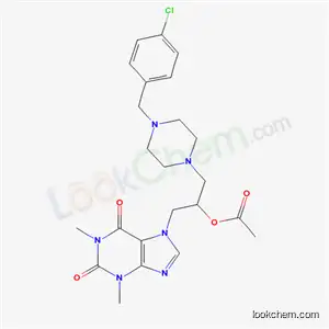 3-[4-(p-クロロベンジル)-1-ピペラジニル]-1-(1,2,3,6-テトラヒドロ-1,3-ジメチル-2,6-ジオキソ-7H-プリン-7-イル)プロパン-2-オールアセタート
