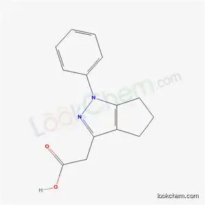 Molecular Structure of 21484-52-6 (1,4,5,6-Tetrahydro-1-phenyl-3-cyclopentapyrazoleacetic acid)