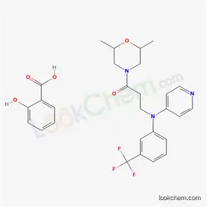 Molecular Structure of 21937-25-7 (2-hydroxybenzoic acid - 1-(2,6-dimethylmorpholin-4-yl)-3-{pyridin-4-yl[3-(trifluoromethyl)phenyl]amino}propan-1-one (1:1))