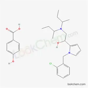 Molecular Structure of 23784-10-3 (4-hydroxybenzoic acid - 1-[1-(2-chlorobenzyl)-1H-pyrrol-2-yl]-2-(dibutan-2-ylamino)ethanol (1:1))