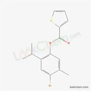 Molecular Structure of 36050-29-0 (4-bromo-5-methyl-2-(propan-2-yl)phenyl thiophene-2-carboxylate)