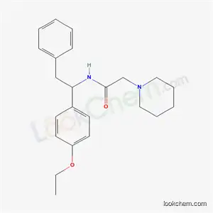 Molecular Structure of 36838-40-1 (N-[α-(p-Ethoxyphenyl)phenethyl]-1-piperidineacetamide)