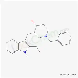 Molecular Structure of 37125-97-6 (1-benzyl-3-[(2-ethyl-1H-indol-3-yl)methyl]piperidin-4-one)