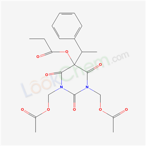 2,4,6(1H,3H,5H)-PYRIMIDINETRIONE,1,3-BIS((ACETYLOXY)METHYL)-5-(1-OXOP ROPOXY)-5-(1-PHENYLETHYL)-