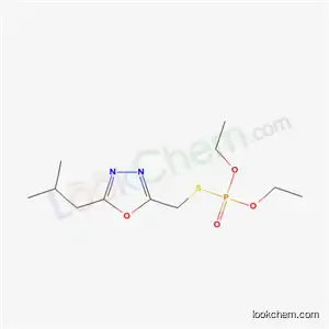 Molecular Structure of 37934-22-8 (O,O-diethyl S-{[5-(2-methylpropyl)-1,3,4-oxadiazol-2-yl]methyl} phosphorothioate)