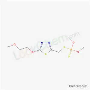 Molecular Structure of 38090-89-0 (dimethoxy-[[5-(2-methoxyethoxy)-1,3,4-thiadiazol-2-yl]methylsulfanyl]- sulfanylidene-phosphorane)