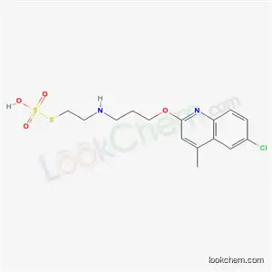 Thiosulfuric acid hydrogen S-[2-[[3-[(6-chloro-4-methyl-2-quinolyl)oxy]propyl]amino]ethyl] ester