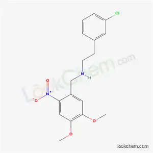 2-(3-chlorophenyl)-N-[(4,5-dimethoxy-2-nitrophenyl)methyl]ethanamine