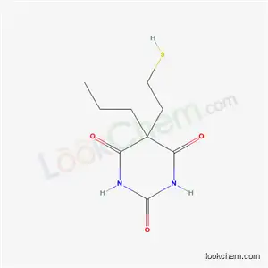Molecular Structure of 5347-05-7 (5-propyl-5-(2-sulfanylethyl)pyrimidine-2,4,6(1H,3H,5H)-trione)