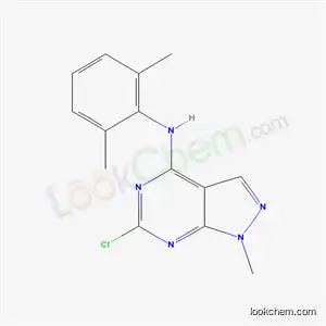 Molecular Structure of 5414-00-6 (6-chloro-N-(2,6-dimethylphenyl)-1-methyl-1H-pyrazolo[3,4-d]pyrimidin-4-amine)