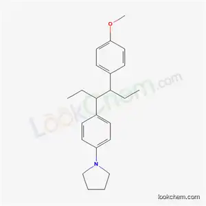 Molecular Structure of 6286-42-6 (1-{4-[4-(4-methoxyphenyl)hexan-3-yl]phenyl}pyrrolidine)