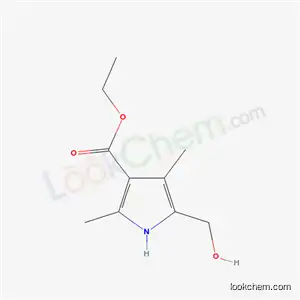 Molecular Structure of 5430-82-0 (ethyl 5-(hydroxymethyl)-2,4-dimethyl-1H-pyrrole-3-carboxylate)
