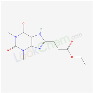 ethyl 3-(1,3-dimethyl-2,6-dioxo-7H-purin-8-yl)propanoate cas  5438-75-5