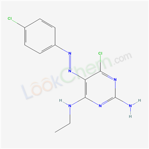 6-chloro-5-(4-chlorophenyl)diazenyl-N-ethyl-pyrimidine-2,4-diamine cas  6316-10-5