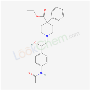 ethyl 1-[2-(4-acetamidophenyl)-2-hydroxy-ethyl]-4-phenyl-piperidine-4-carboxylate cas  7146-71-6