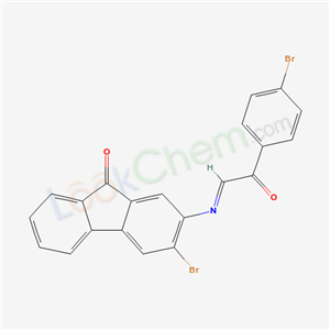 3-bromo-2-[[2-(4-bromophenyl)-2-oxo-ethylidene]amino]fluoren-9-one cas  3405-16-1