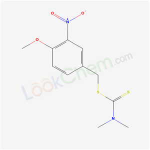 1-[(4-methoxy-3-nitro-phenyl)methylsulfanyl]-N,N-dimethyl-methanethioamide cas  19579-24-9