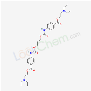 2-diethylaminoethyl 4-[3-[[4-(2-diethylaminoethoxycarbonyl)phenyl]carbamoyloxy]propoxycarbonylamino]benzoate cas  3565-92-2