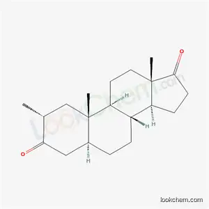 Molecular Structure of 5470-27-9 ((2alpha,5alpha)-2-methylandrostane-3,17-dione)