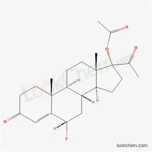 Molecular Structure of 336-78-7 ((6alpha)-6-fluoro-3,20-dioxopregn-4-en-17-yl acetate)